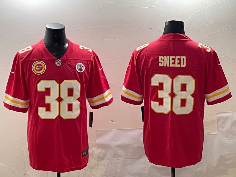 Men Kansas City Chiefs #38 Sneed Red Second generations 2025 Nike Limited NFL Jersey style 6->kansas city chiefs->NFL Jersey